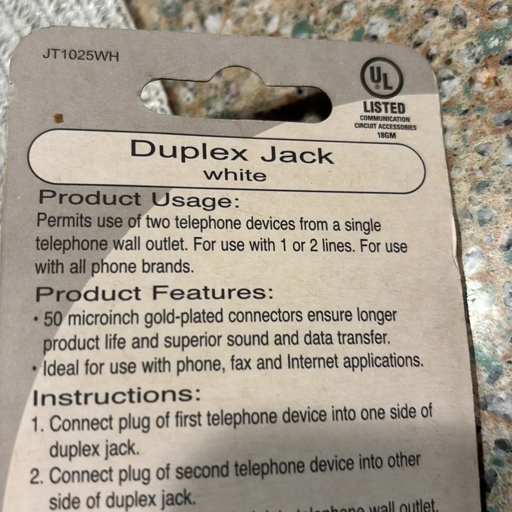 Jensen White Telecom Duplex Adapter